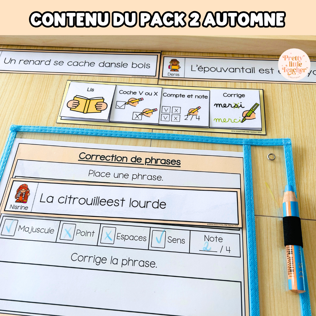 Pack 2 Français sur l'automne