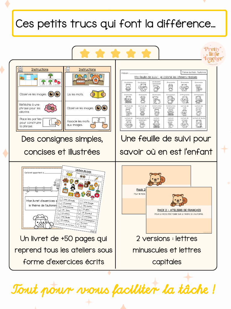 Pack 2 Français sur l'automne
