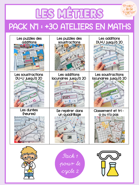 Pack 1 Math sur les métiers