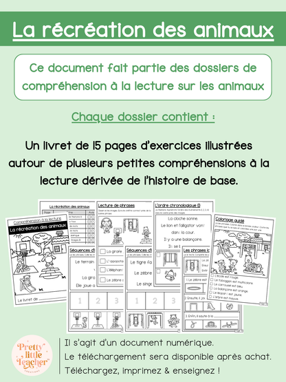 La récréation des animaux (lecture)