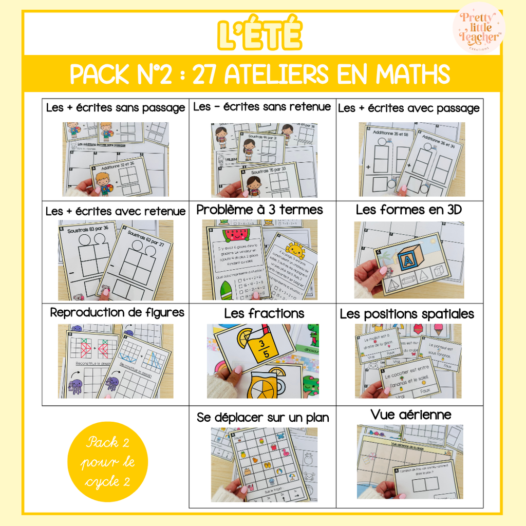 Pack 2 Mathématiques sur l'été