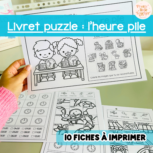 Livret puzzle : l'heure pile