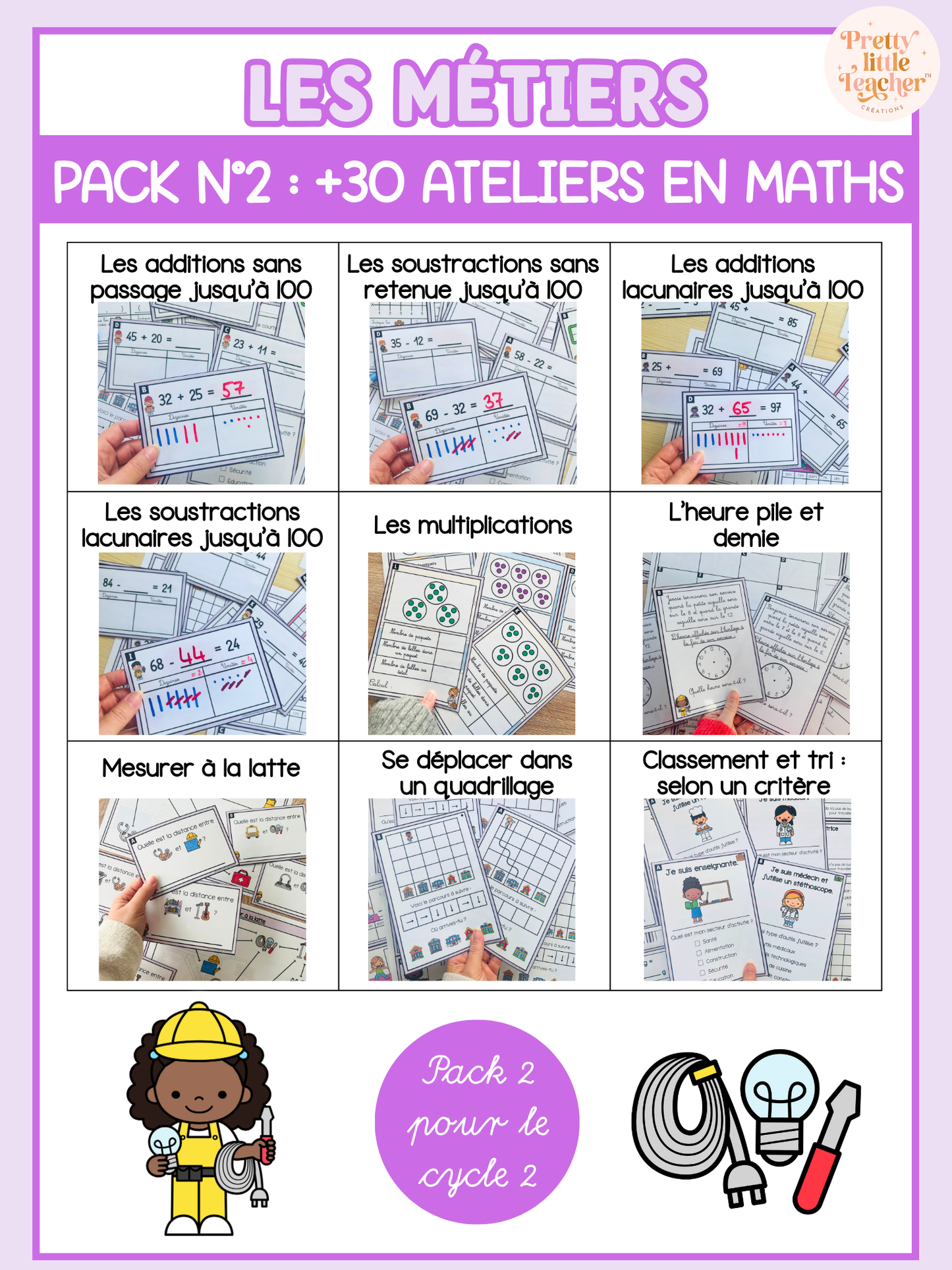 Pack 2 Math sur les métiers
