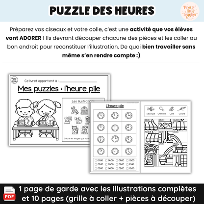 Livret puzzle : l'heure pile