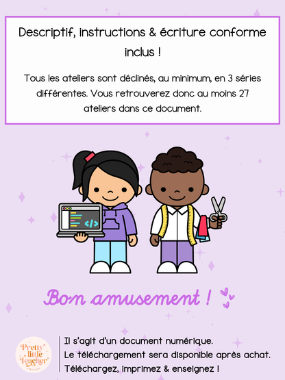 Pack 3 Mathématiques sur les métiers