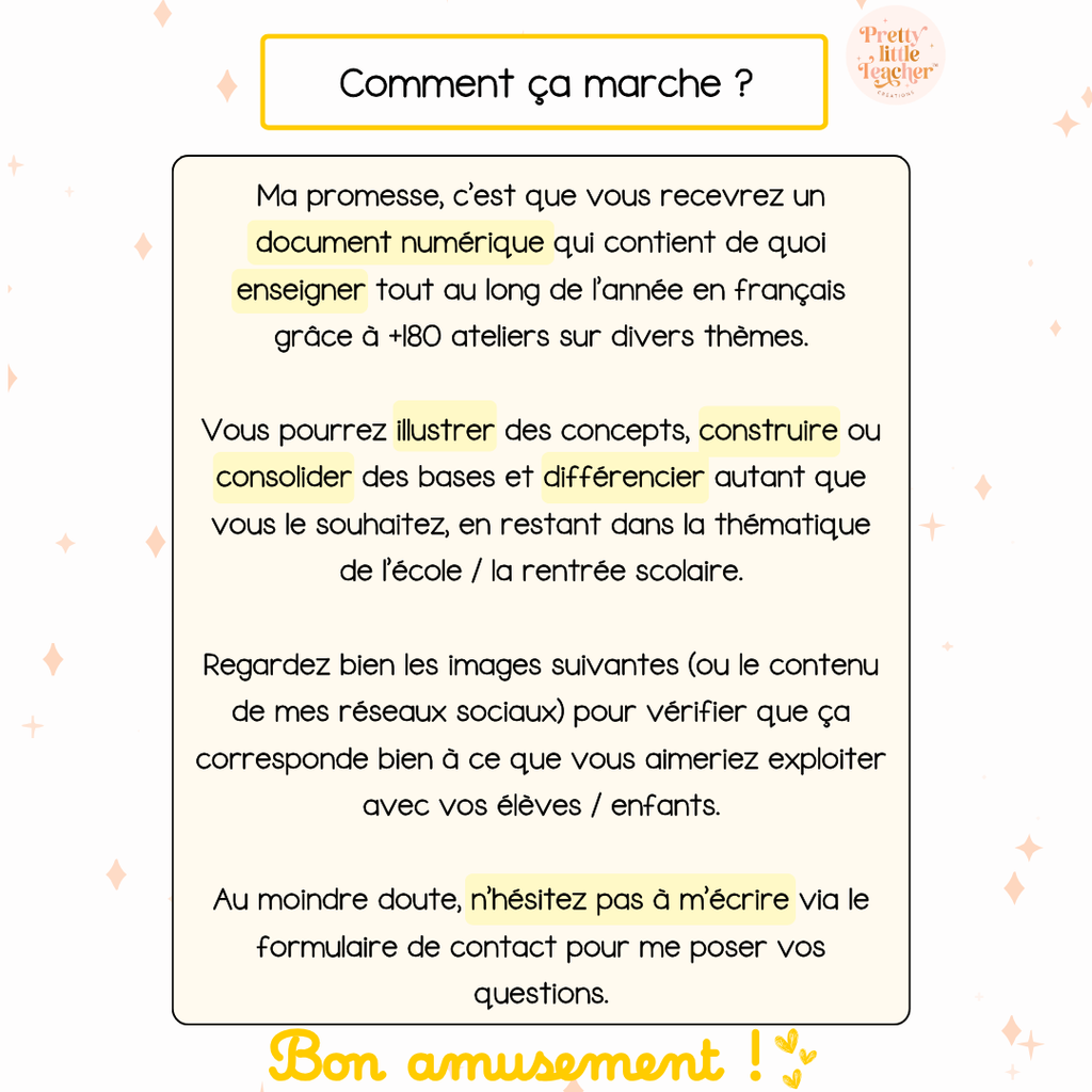 Tous les Packs 2 Français pour toute l'année