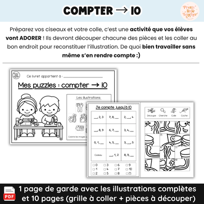 Livret puzzle : compter → 10