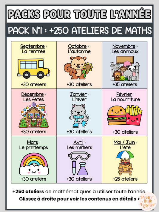 Pack 1 Mathématiques pour toute l'année