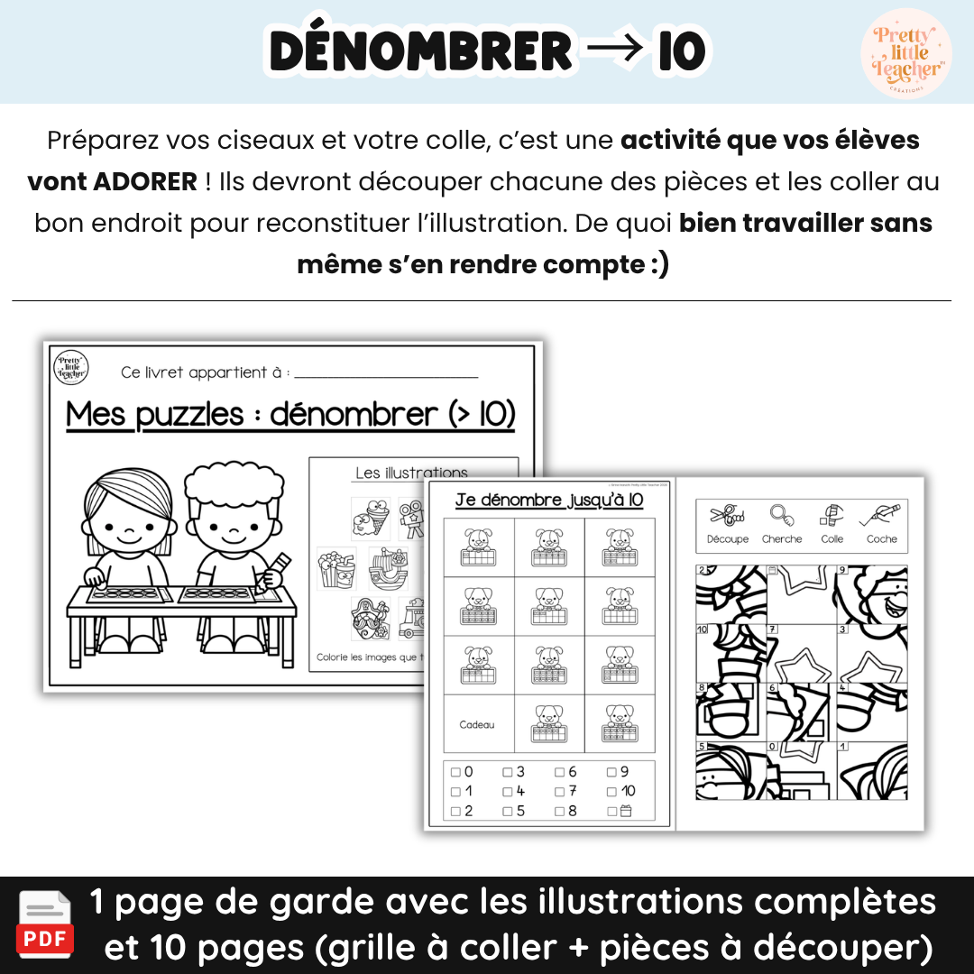 Livret puzzle : dénombrer → 10