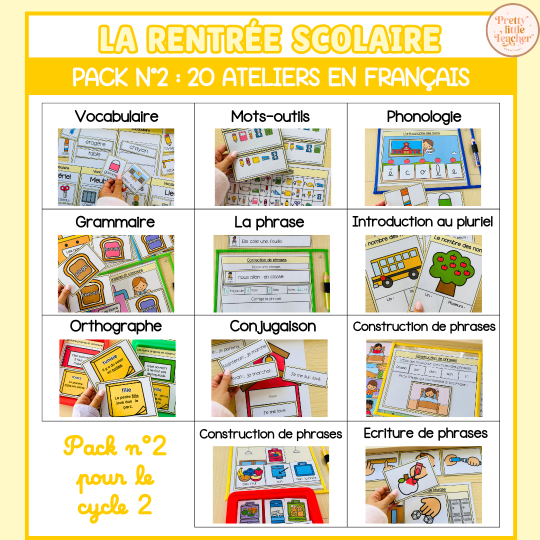 Pack 2 Français sur l'école