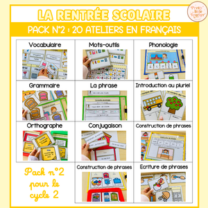 Pack 2 Français sur l'école