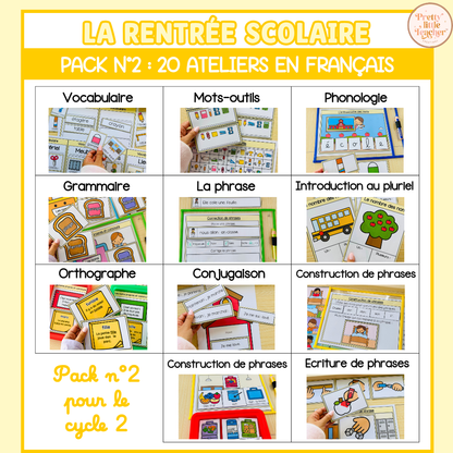 Pack 2 Français sur l'école