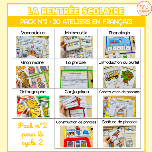 Pack 2 Français sur l'école
