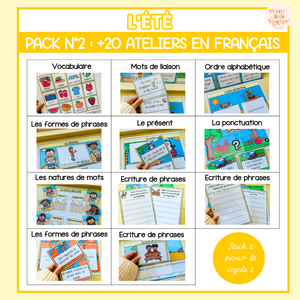 Pack 2 Français sur l'été