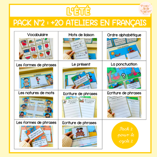 Pack 2 Français sur l'été
