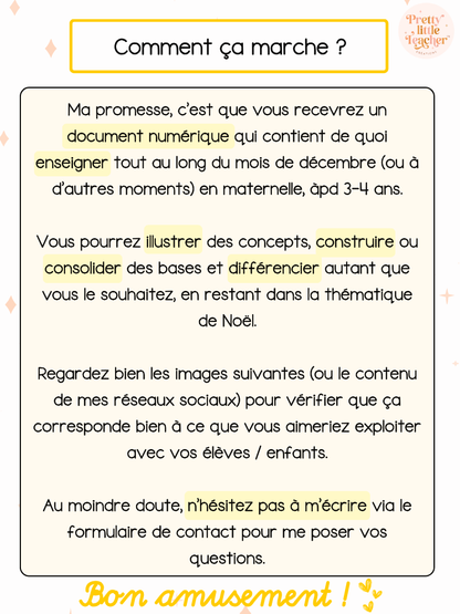Pack Maternelle sur la fête de Noël