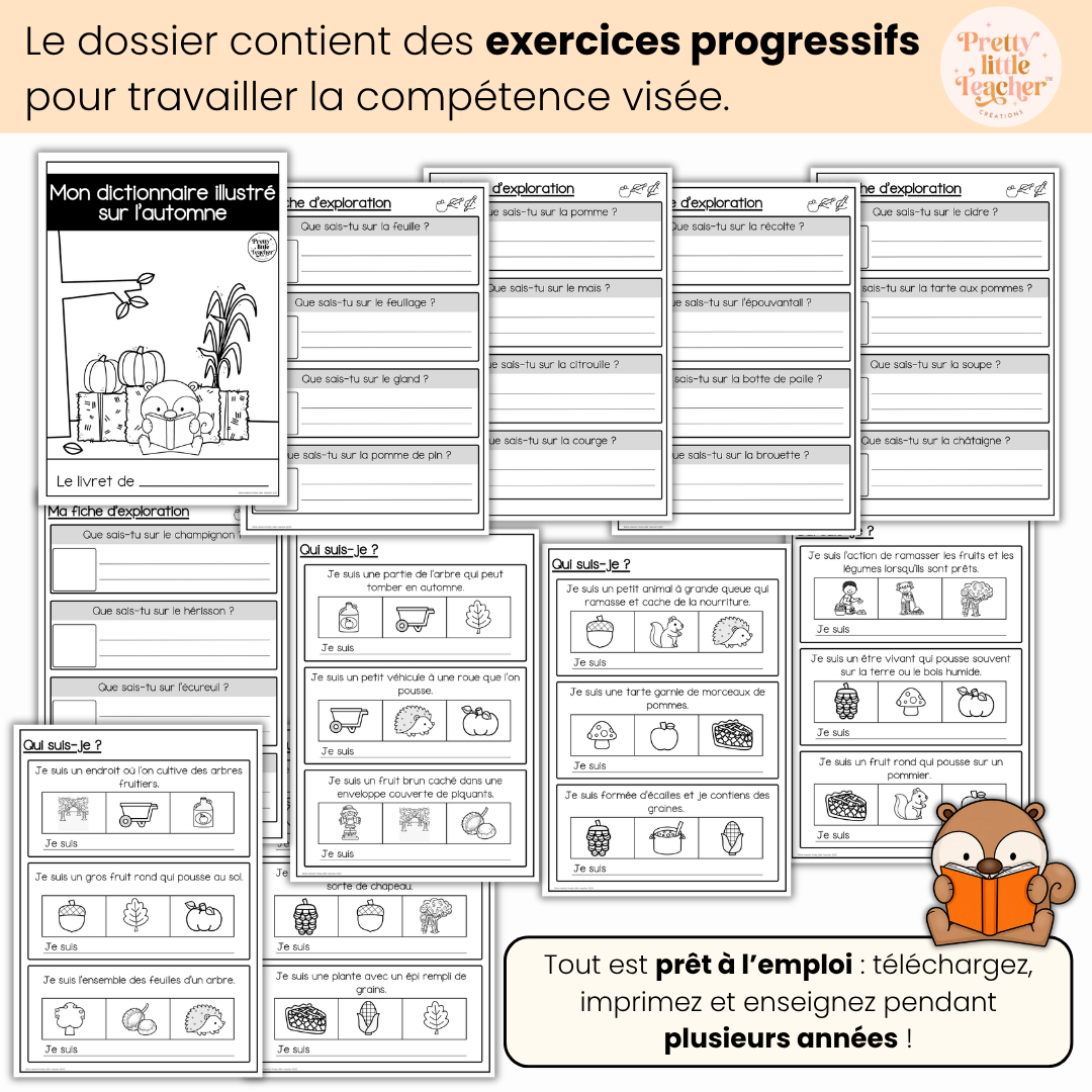 Mon dictionnaire illustré : l'automne