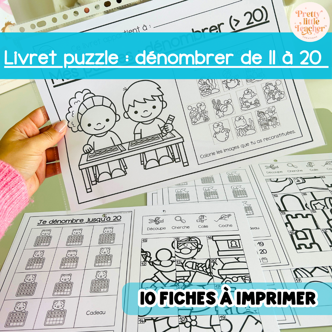 Livret puzzle : dénombrer 11 → 20