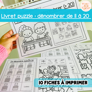 Livret puzzle : dénombrer 11 → 20