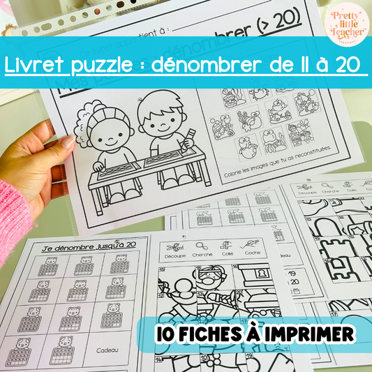 Livret puzzle : dénombrer 11 → 20