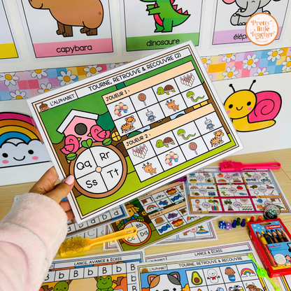 Pack d'activités sur l'alphabet : écriture des lettres et son initial