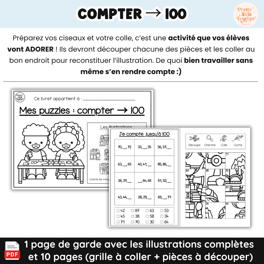 Livret puzzle : compter → 100