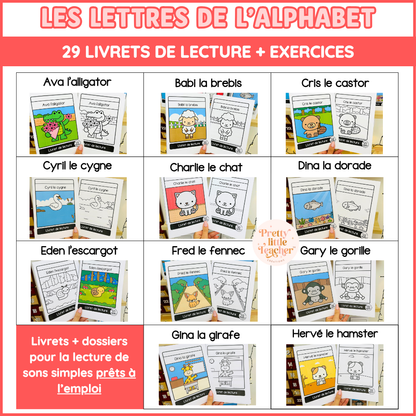 Pack Alphabet pour les petits lecteurs : 29 livrets de lecture + exercices (PDF)