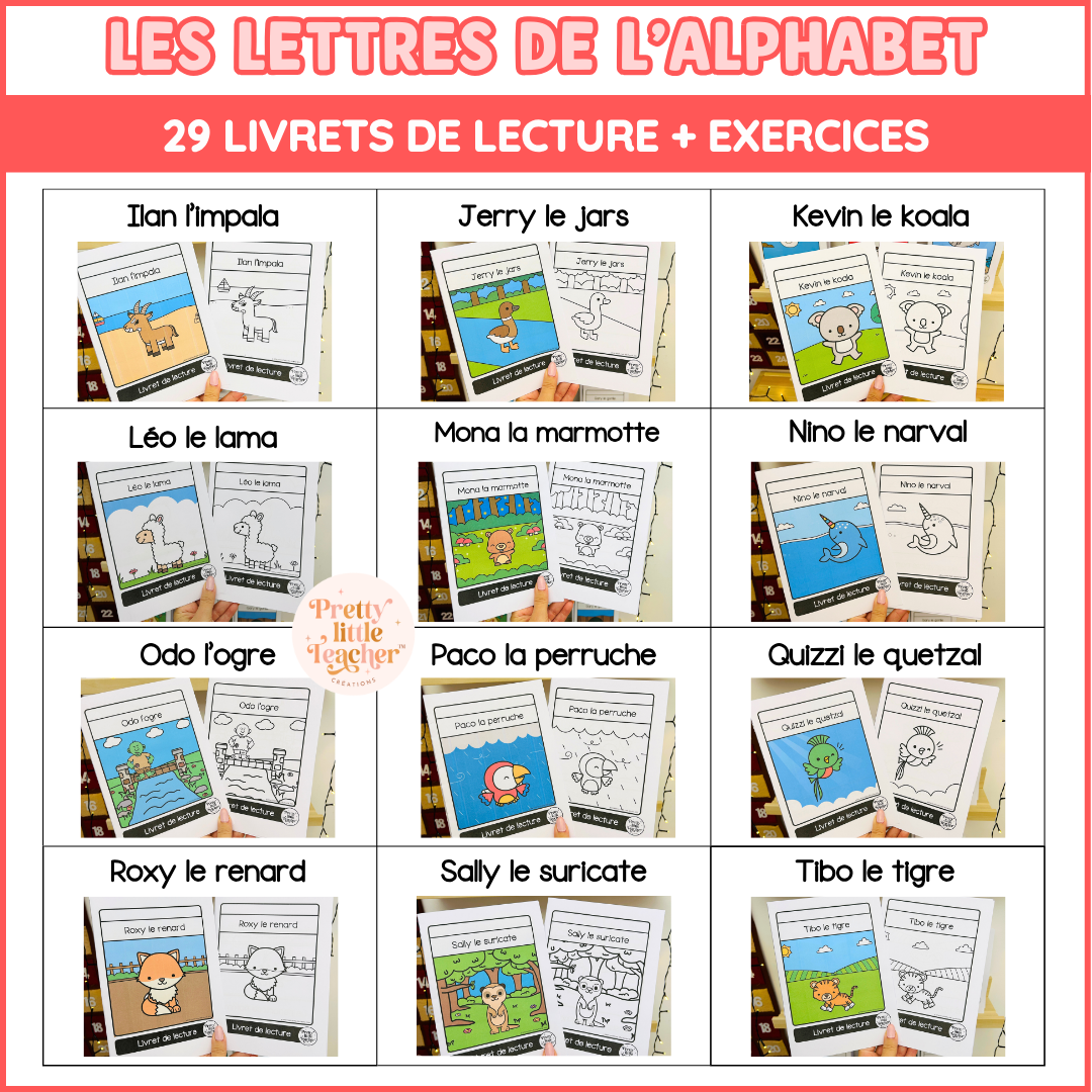 Pack Alphabet pour les petits lecteurs : 29 livrets de lecture + exercices (PDF)