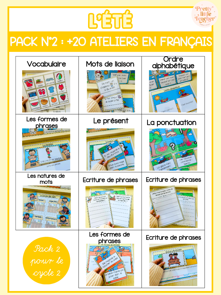 Pack 2 Français sur l'été