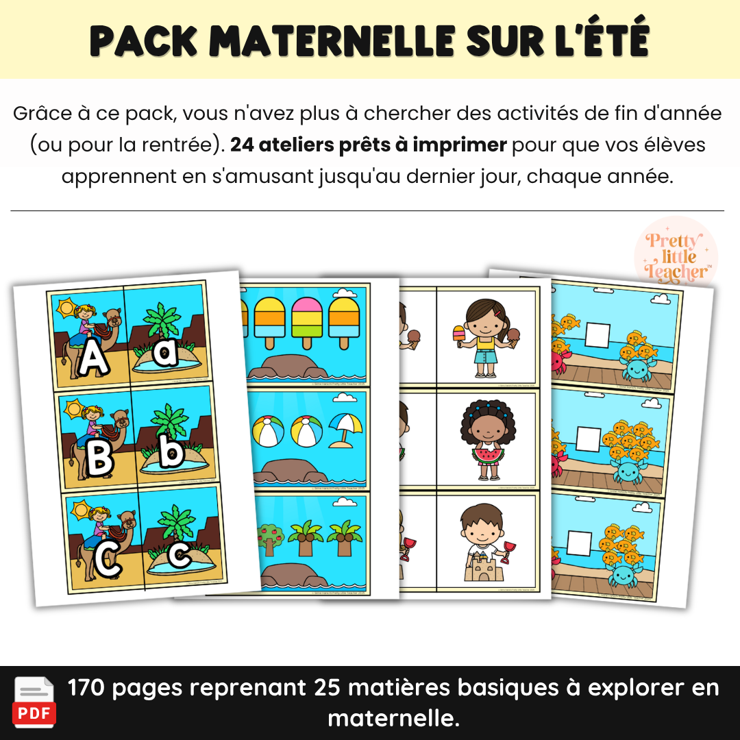 Pack Maternelle sur l'été