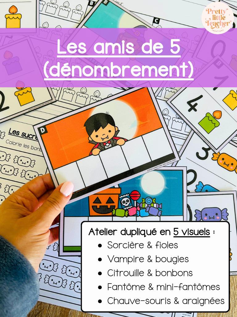 Dénombrer jusqu'à 5, les amis de 5 (5x)