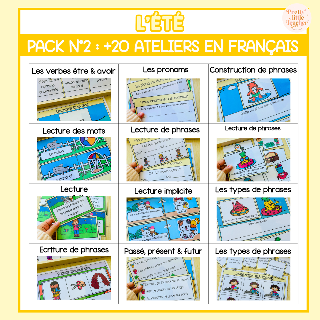 Pack 2 Français sur l'été