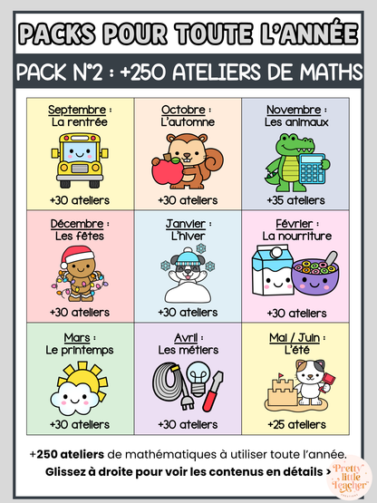Pack 2 Mathématiques pour toute l'année