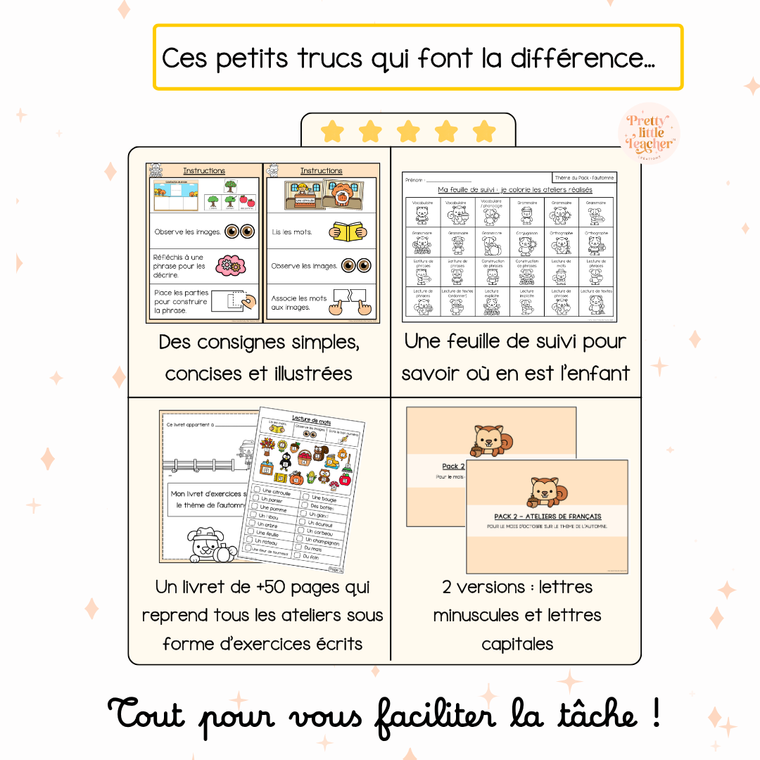 Tous les Packs 2 Français pour toute l'année