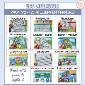 Pack 2 Français sur les animaux