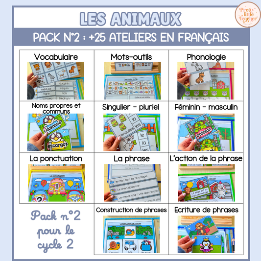 Pack 2 Français sur les animaux