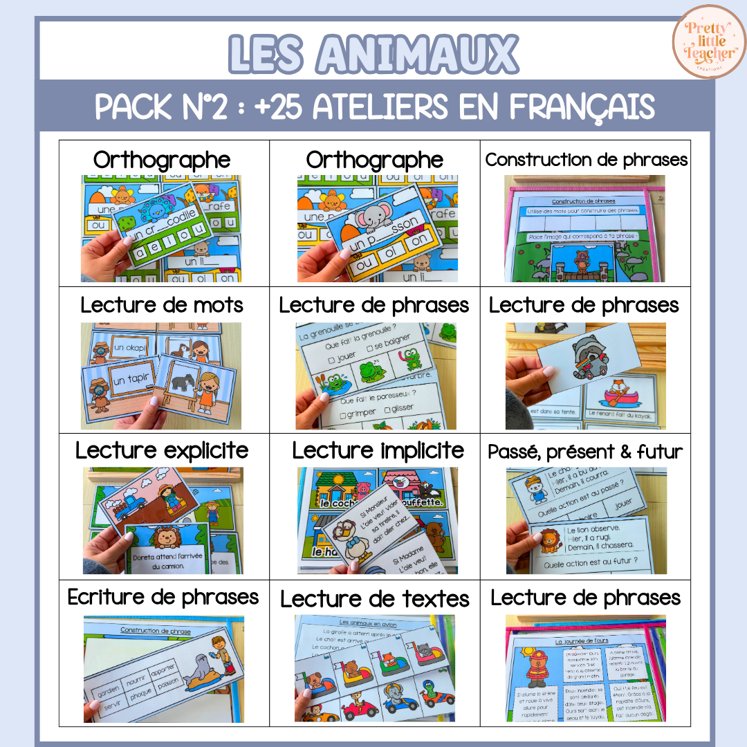 Pack 2 Français sur les animaux