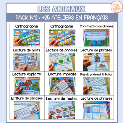 Pack 2 Français sur les animaux