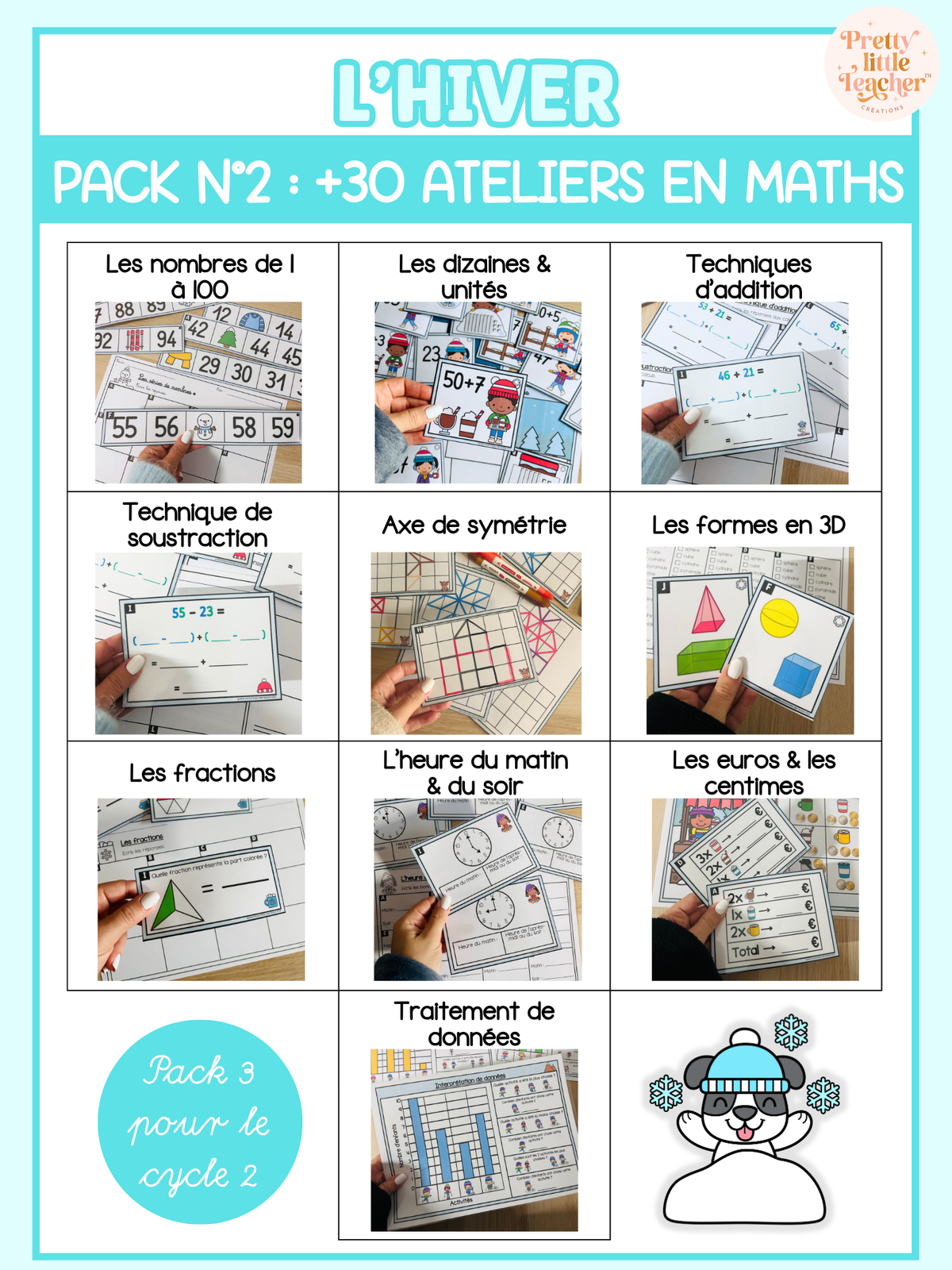 Pack 2 mathématiques sur l'hiver