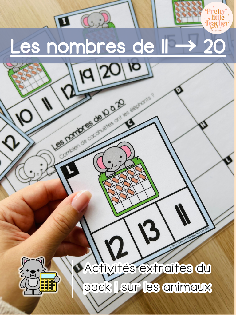 Les nombres de 11 à 20 (3x)