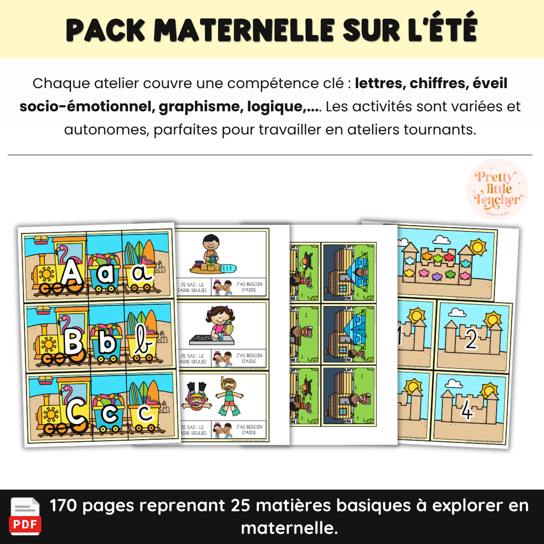 Pack Maternelle sur l'été