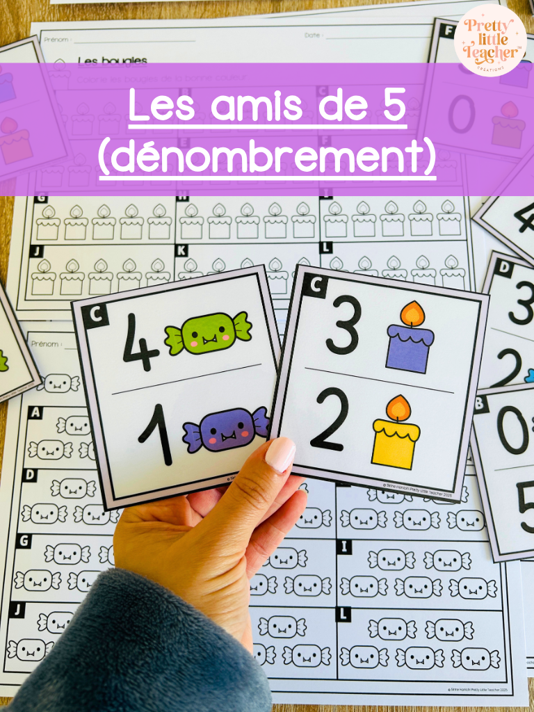 Dénombrer jusqu'à 5, les amis de 5 (5x)