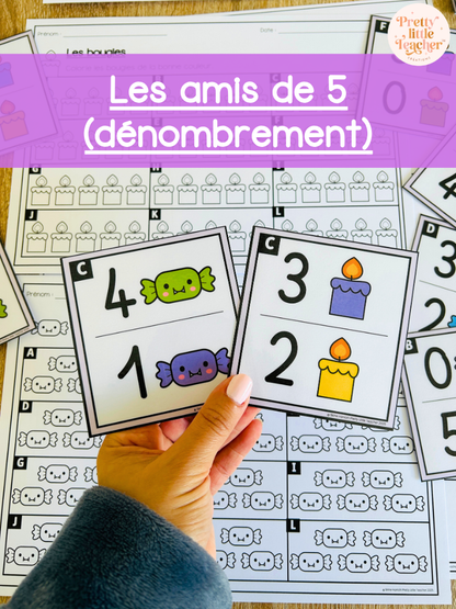 Dénombrer jusqu'à 5, les amis de 5 (5x)