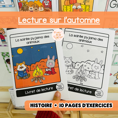 Lecture : la soirée pyjama des animaux (automne)