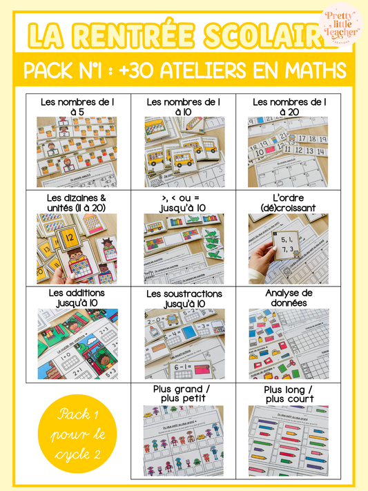 Pack 1 Mathématiques sur la rentrée scolaire