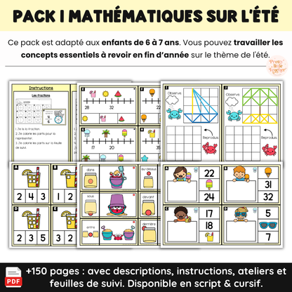 Pack 1 Mathématiques sur l'été