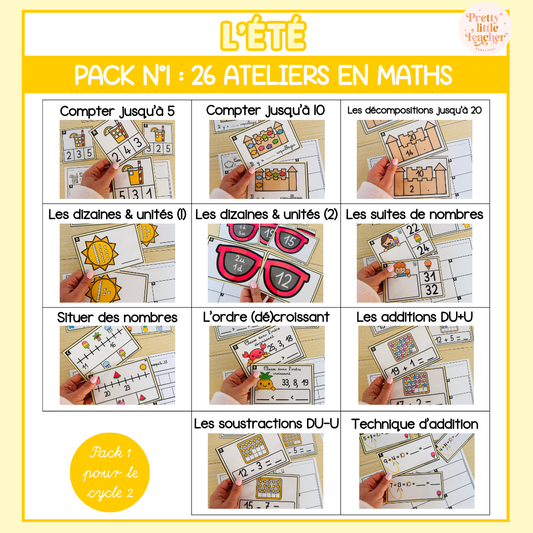 Pack 1 Mathématiques sur l'été