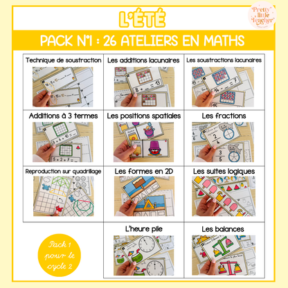 Pack 1 Mathématiques sur l'été