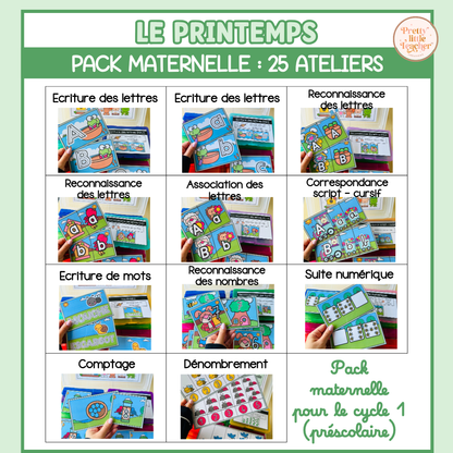 Tous les Packs Maternelle pour toute l'année