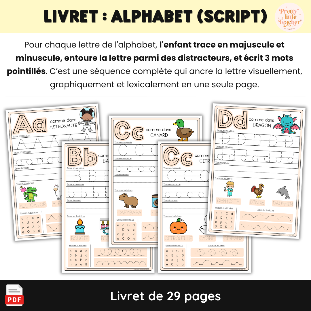 Pack de 4 livrets d'activités pour la maternelle : écrire, dénombrer et tracer